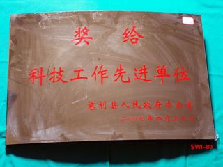 科技工作先进单位