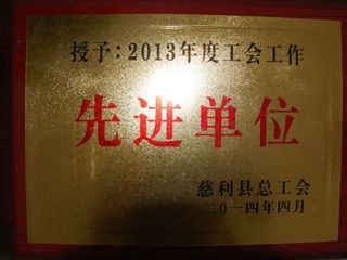 2013年度医院荣誉：工会工作先进单位